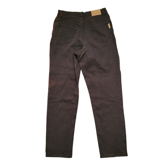 VINTAGE Coldwater Creek Black Mom Jeans 10 High Rise Straight Leg Relaxed Thick - Picture 3 of 9
